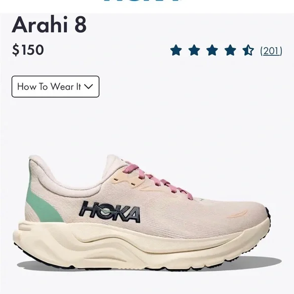 🏃🏻‍♀️💨 NIB Hoka W Arahi 8 Size 7B - Picture 8 of 8